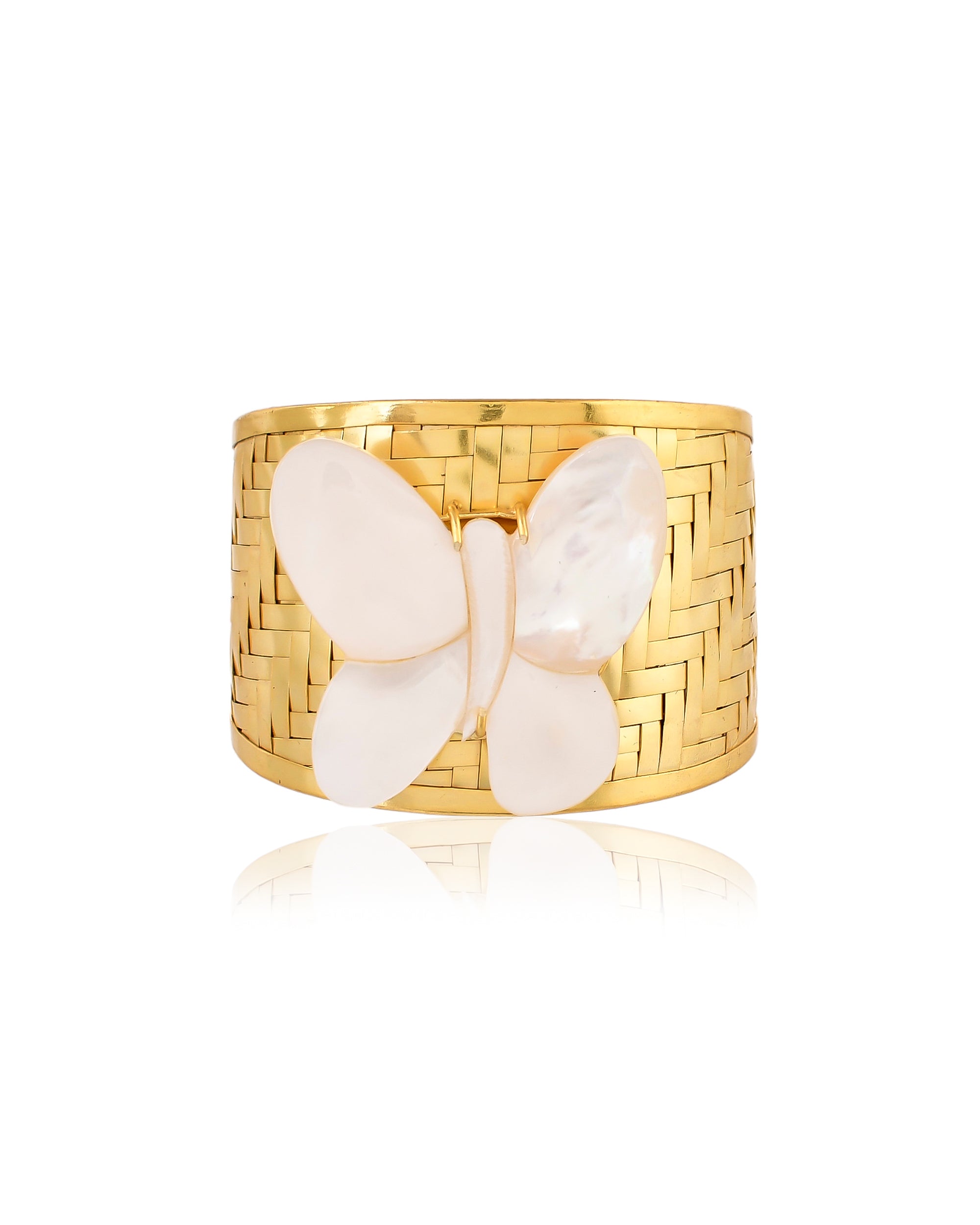 IMPECCABLE BROAD BUTTERFLY CUFF